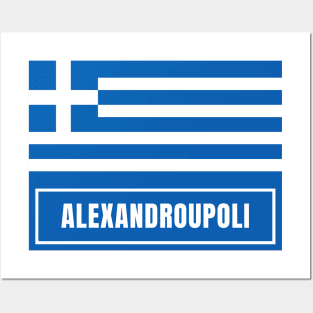 Alexandroupoli City with Greek Flag Posters and Art